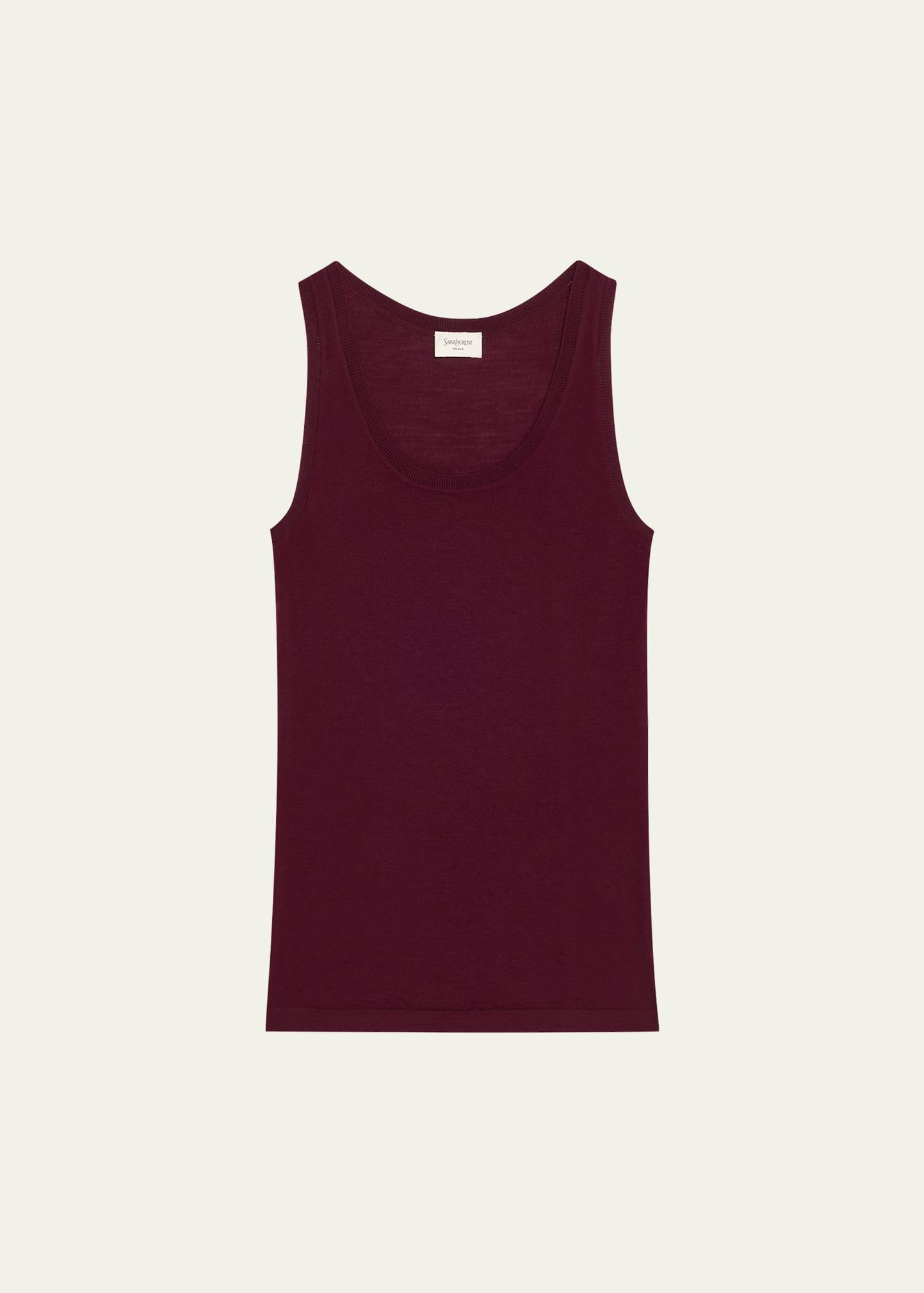 u-neck silk tank top
