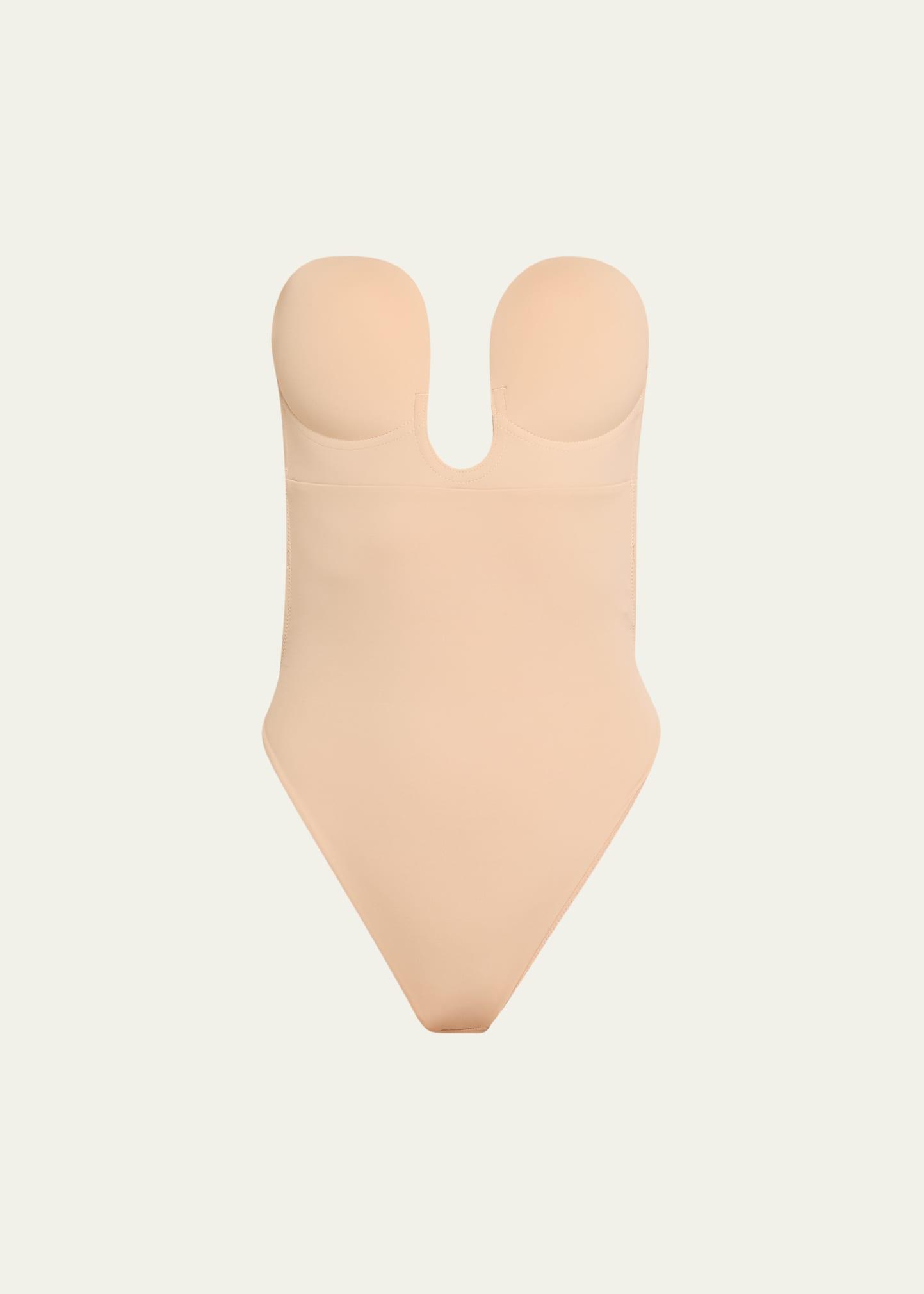 u-plunge backless thong bodysuit