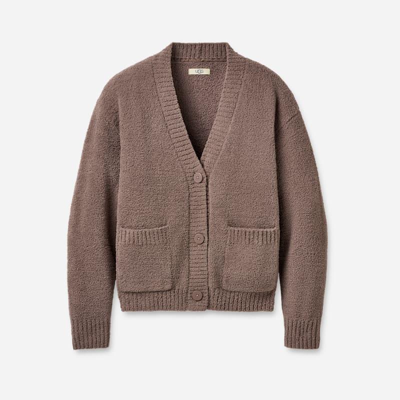 ugg® women's adalynne cardigan polyester tops in allspice,