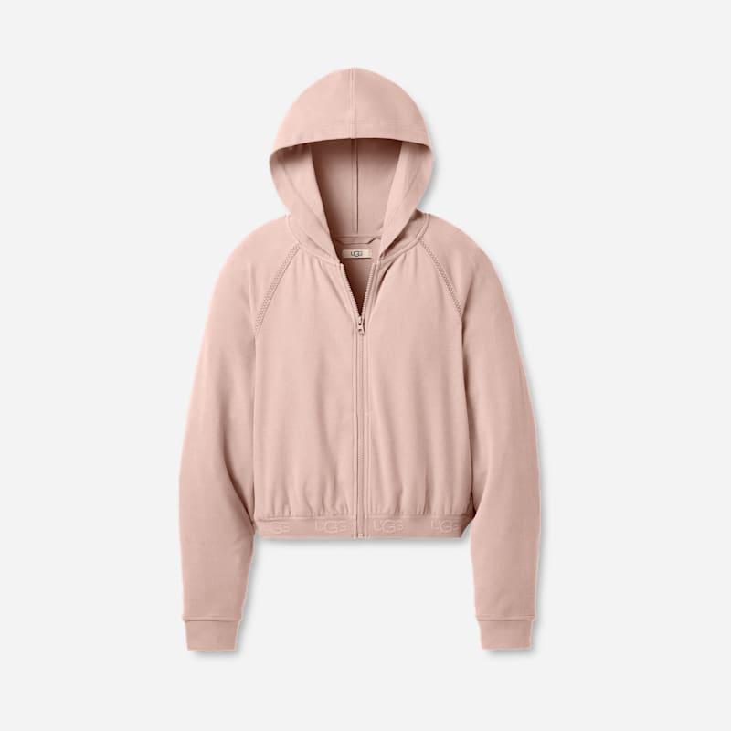 ugg® women's aubrie zip hoodie polyester tops in dawn patrol,