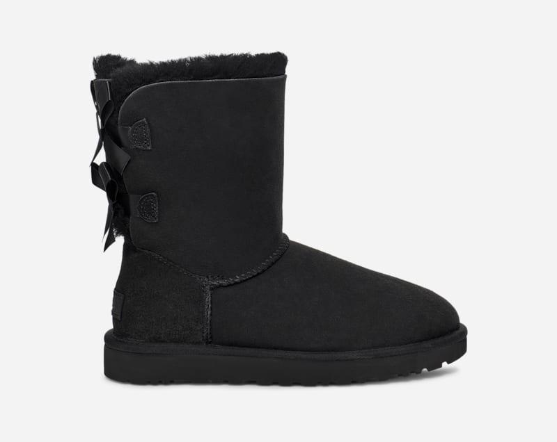 ugg® women's bailey bow ii water-resistant boots in black/,