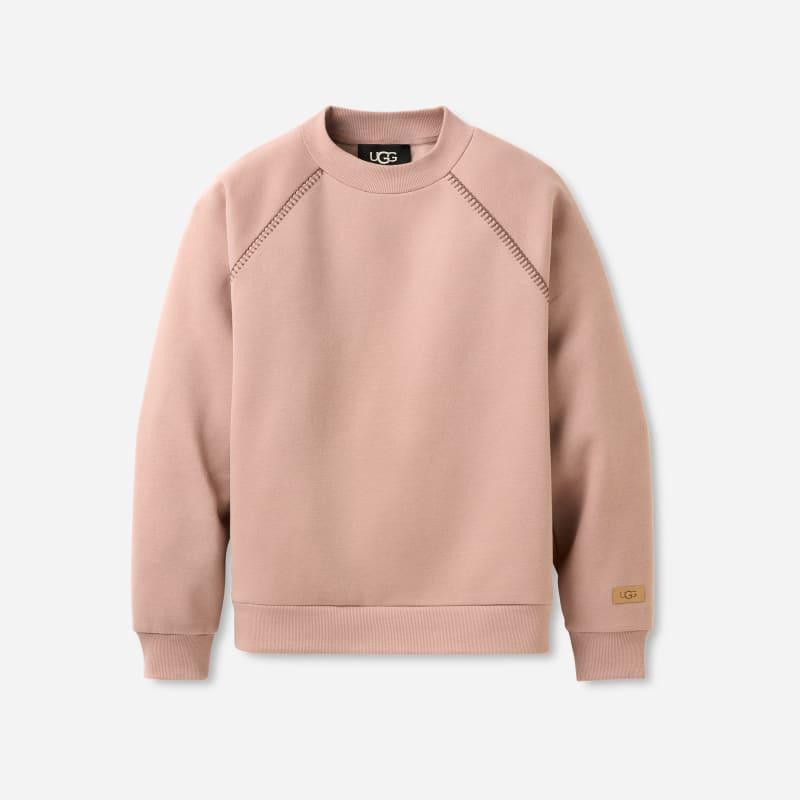 ugg® women's classic crewneck cotton blend/recycled materials tops in dawn patrol,