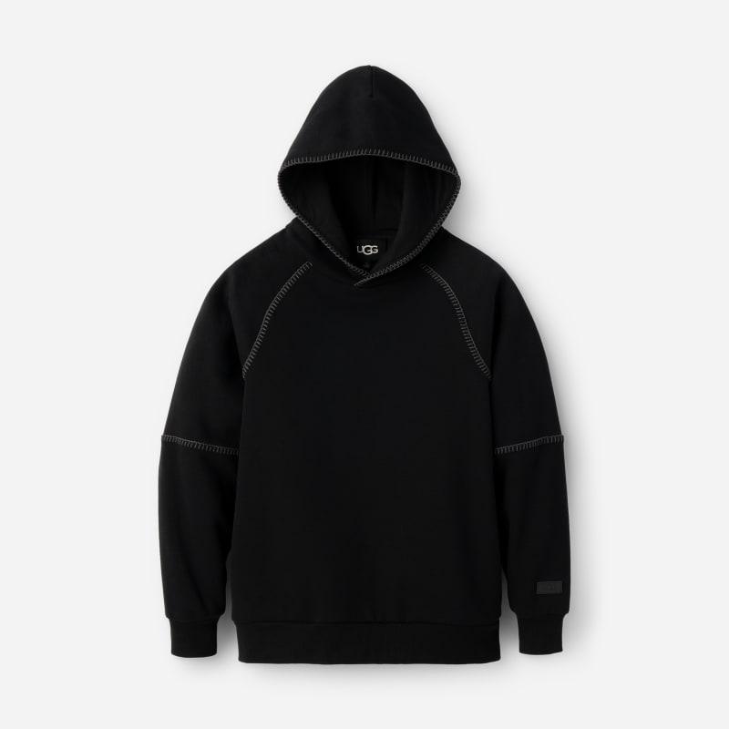 ugg® women's classic hoodie cotton blend/recycled materials in black,