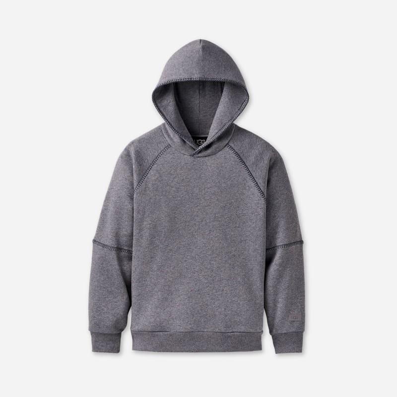 ugg® women's classic hoodie cotton blend/recycled materials in medium grey heather,