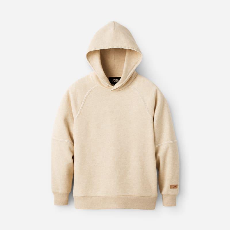 ugg® women's classic hoodie cotton blend/recycled materials in sand heather,