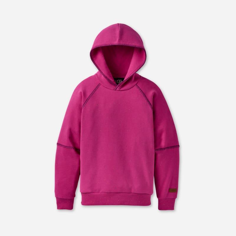 ugg® women's classic hoodie cotton blend/recycled materials in vavoom heather,