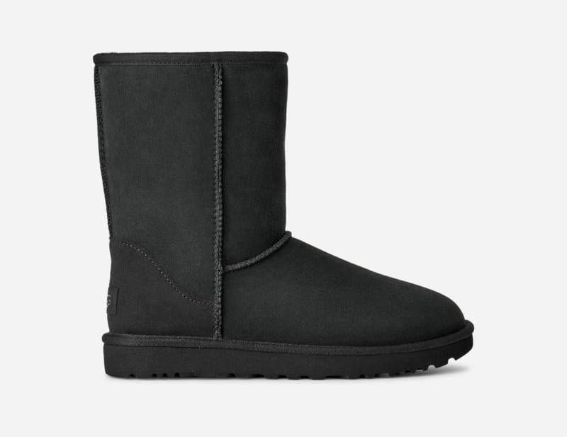 ugg® women's classic short ii sheepskin classic boots in black/,