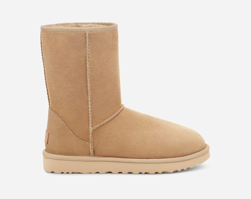ugg® women's classic short ii sheepskin classic boots in brown/,