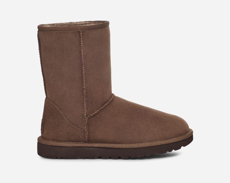 ugg® women's classic short ii sheepskin classic boots in burnt cedar,