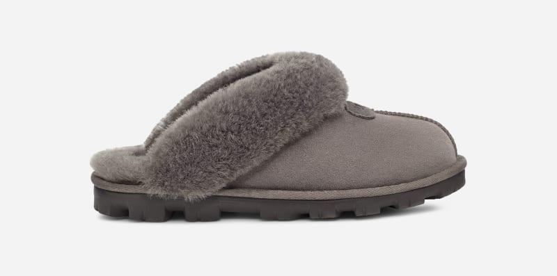 ugg® women's coquette durable sheepskin slipper in grey/,