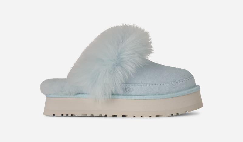 ugg® women's disquette chalet sheepskin slippers in reef blue,