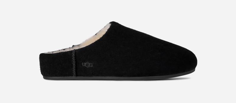 ugg® women's elea slip-on sheepskin slippers in black,