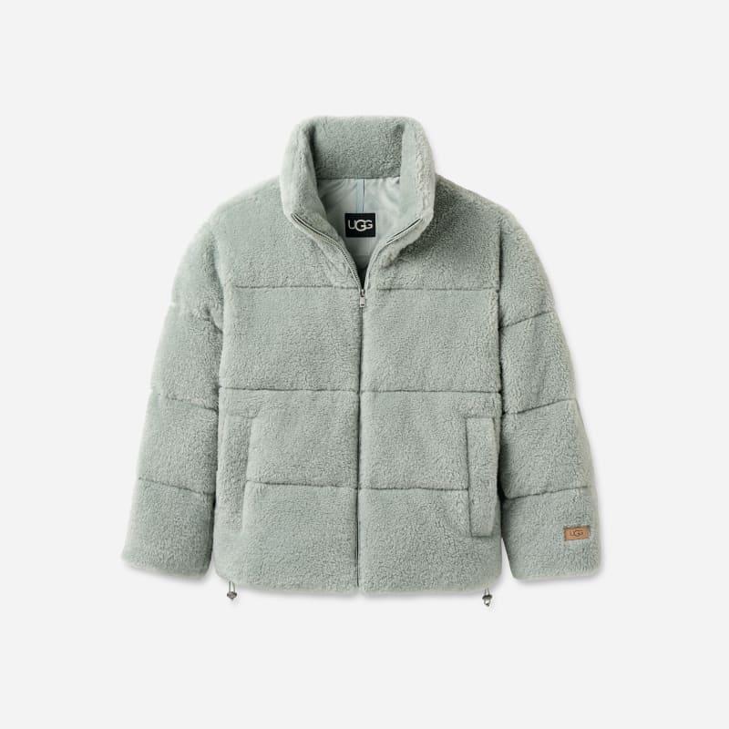 ugg® women's emmalyn ugg®fluff puffer jacket fleece in sidewalk,