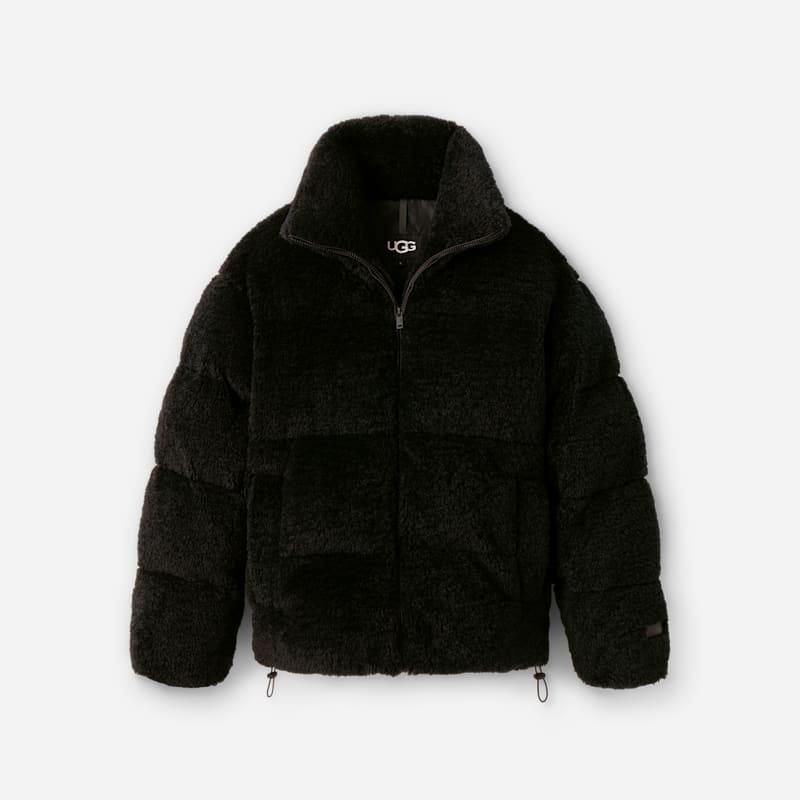 ugg® women's emmalyn ugg®fluff puffer jacket fleece in tar,