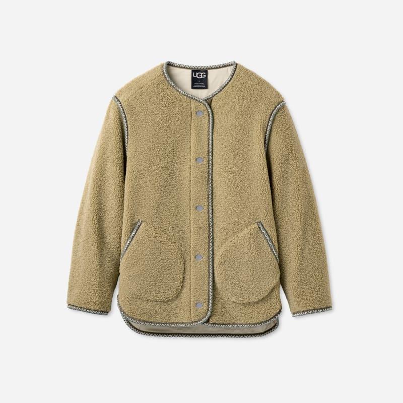 ugg® women's emmersyn ugg®braid jacket polyester in muted brass,