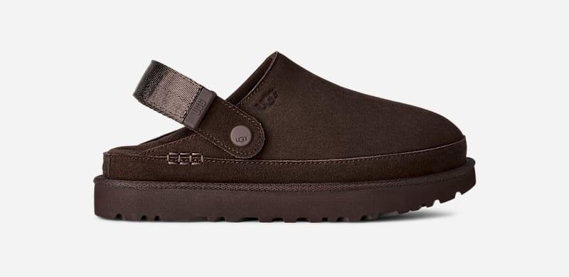 ugg® women's goldenstar clog suede shoes in dusted cocoa,