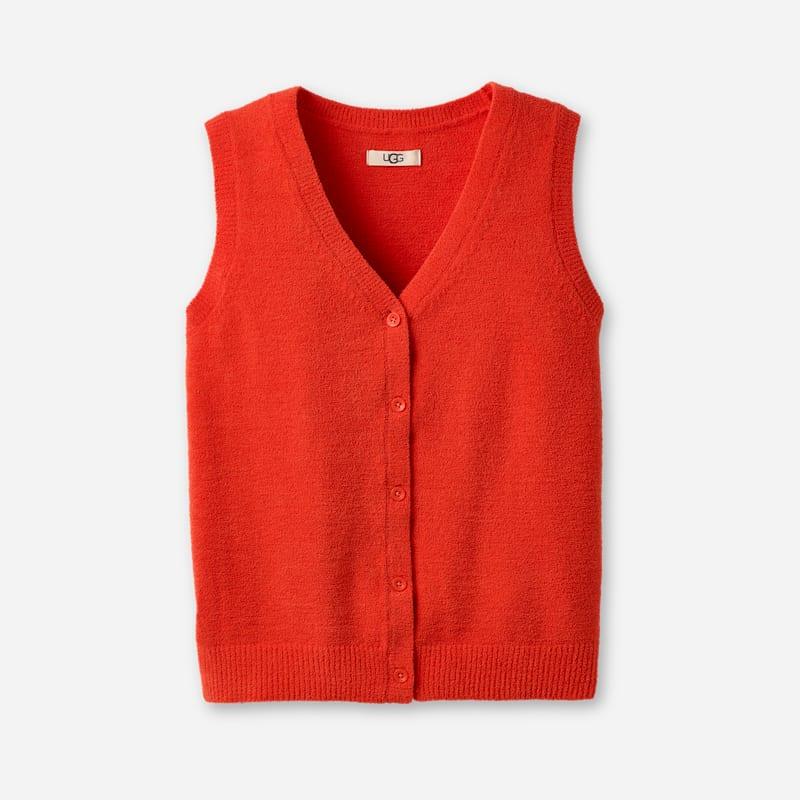 ugg® women's kollyns vest lite tops in lobster,