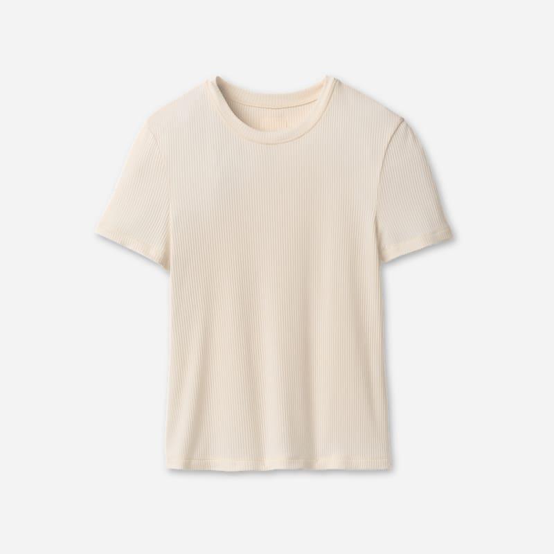 ugg® women's miriam baby tee rib lenzingu2122 ecoverou2122 viscose blend tops in nimbus,