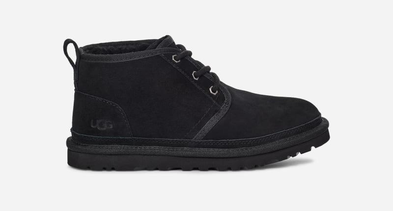 ugg® women's neumel leather shoes chukka boots in black/,