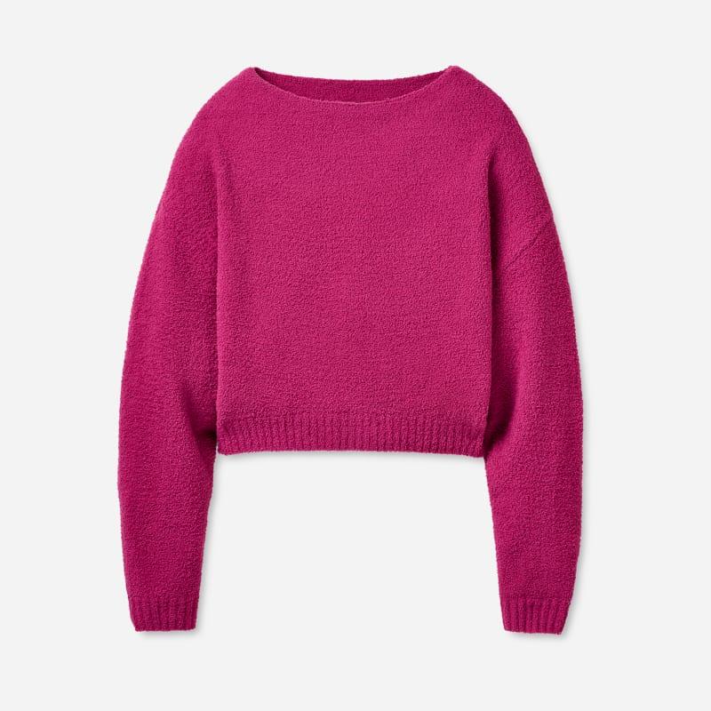 ugg® women's novalie slouchy pullover polyester tops in chroma pink,
