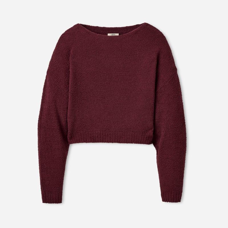 ugg® women's novalie slouchy pullover polyester tops in wild grape,