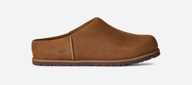 ugg® women's otzo clog nubuck shoes in dark chestnut,