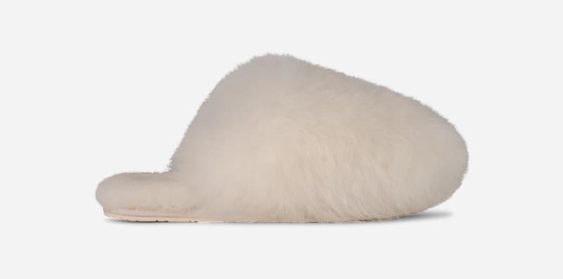 ugg® women's scuffette chalet sheepskin slippers in white,