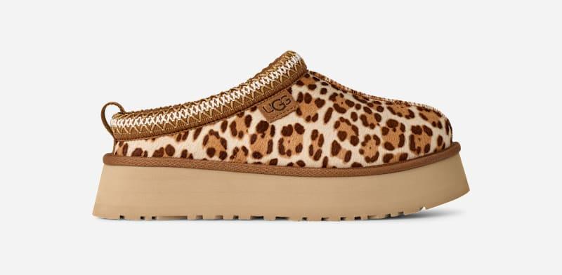 ugg® women's tazz plains cow hair slippers in felicity leopard jasmine,