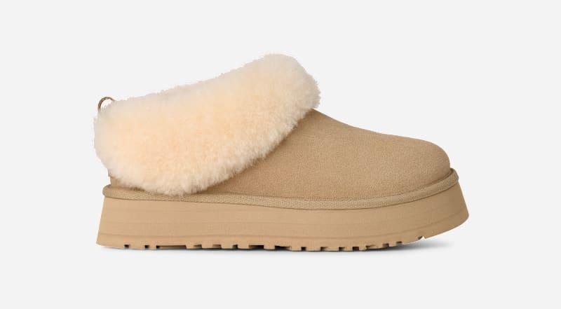 ugg® women's tazzelle sheepskin slippers in mustard seed,