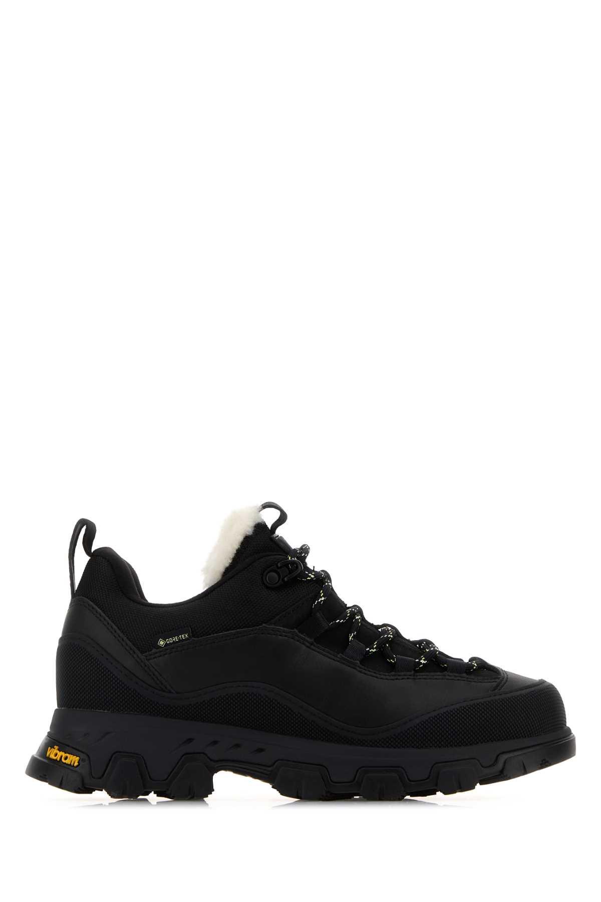ugg black canvas and leather metrotrek sneakers