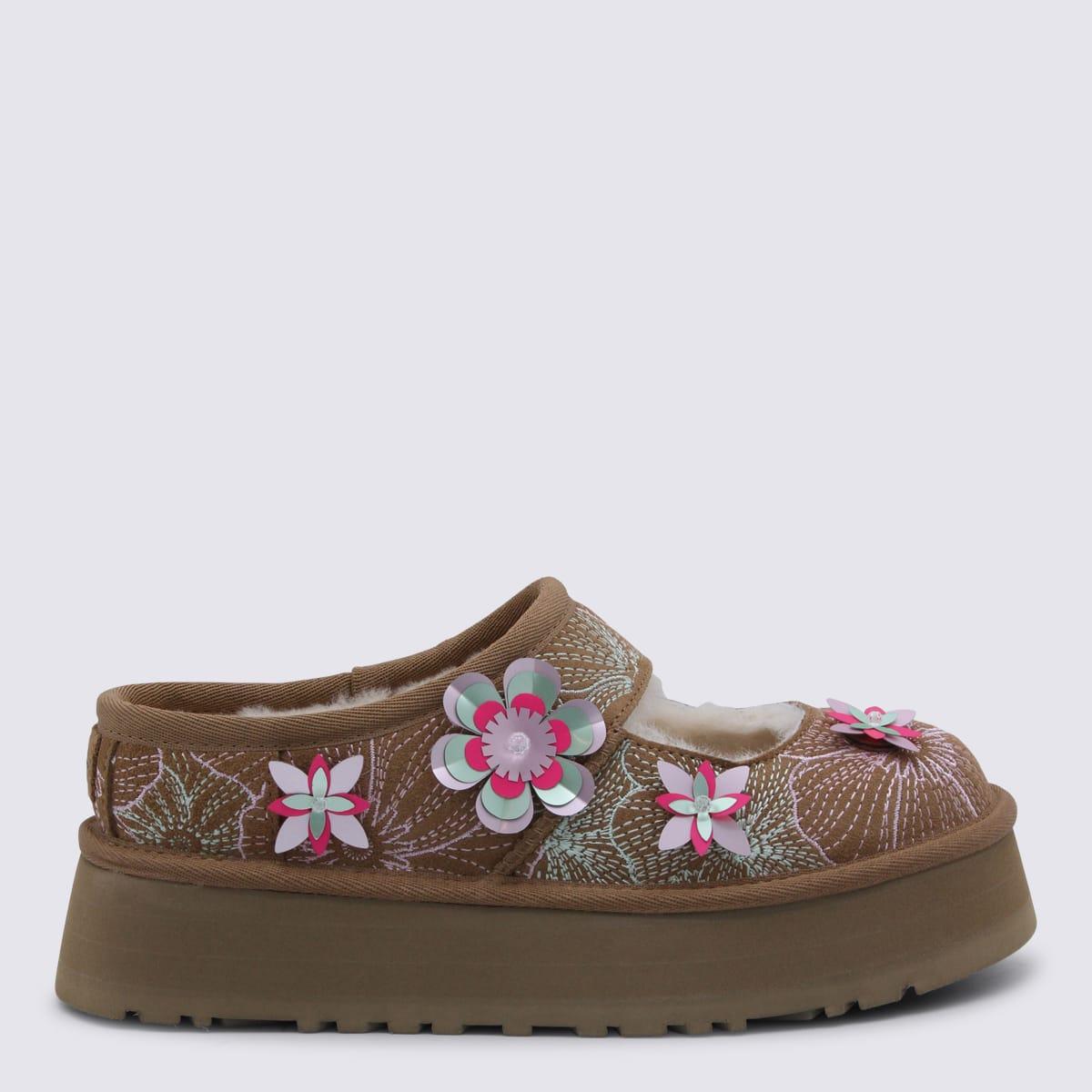 ugg brown bea mary jane meadow flats