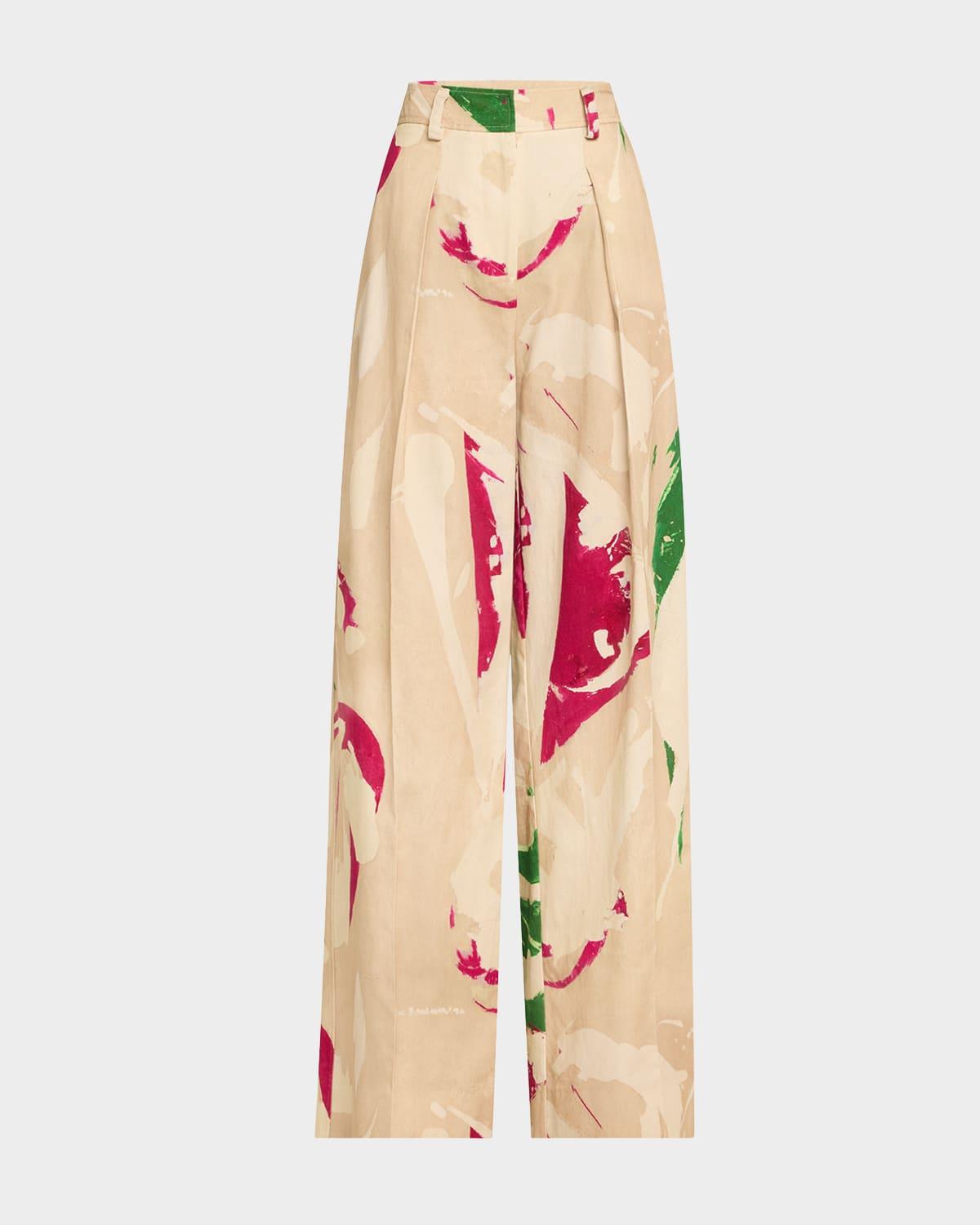 uj x lee krasner mitchell wide-leg pants