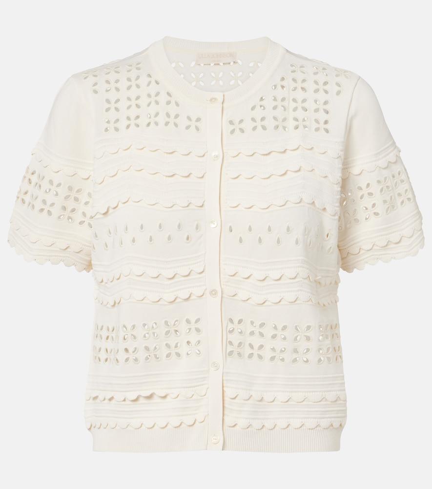 ulla johnson abriana eyelet cardigan