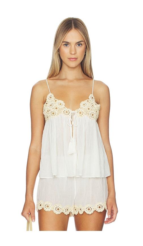 ulla johnson alessia coverup top in cream.