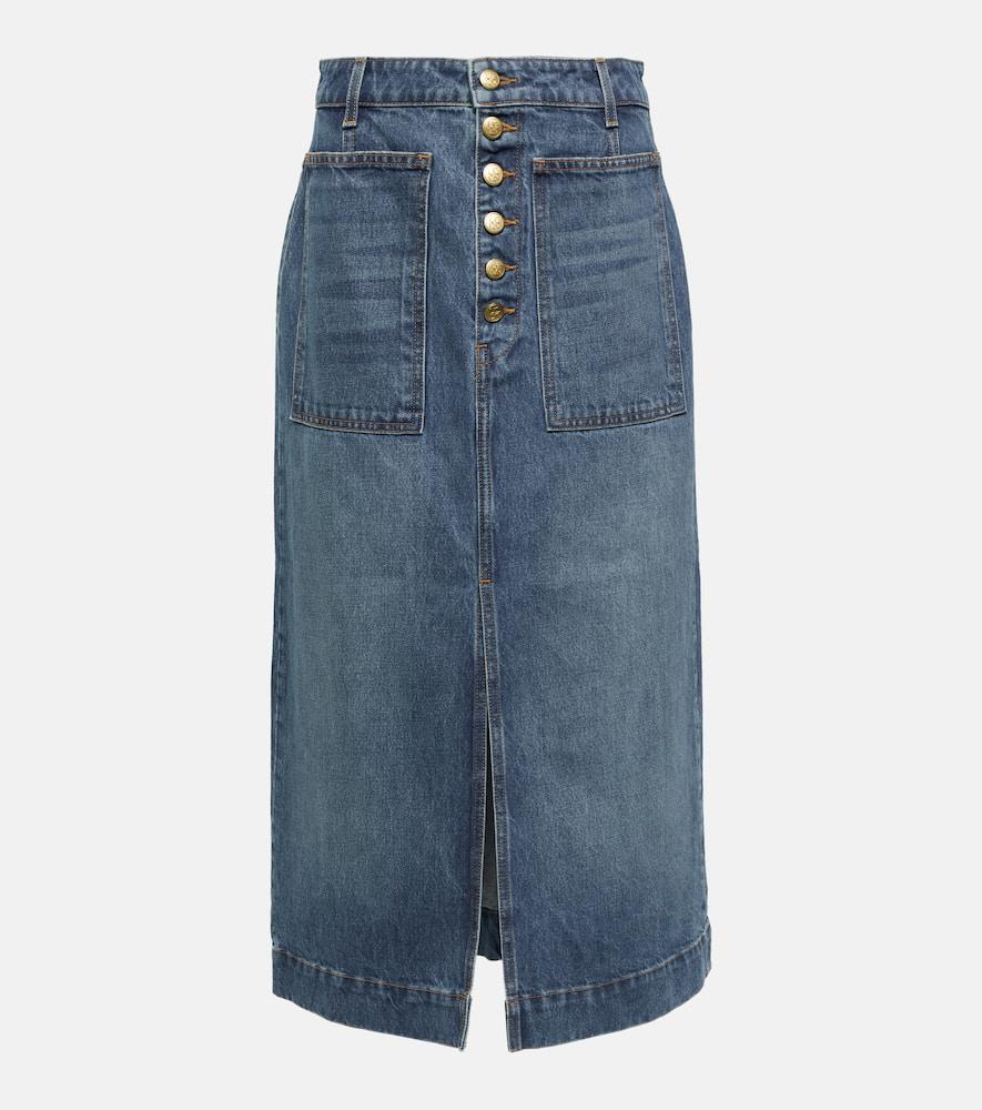 ulla johnson bea denim skirt