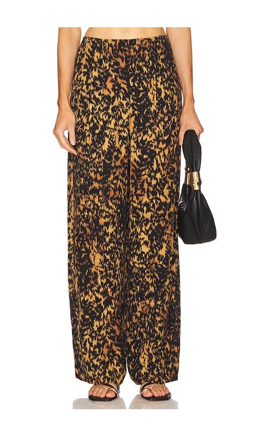 ulla johnson carine high waisted pant in black.