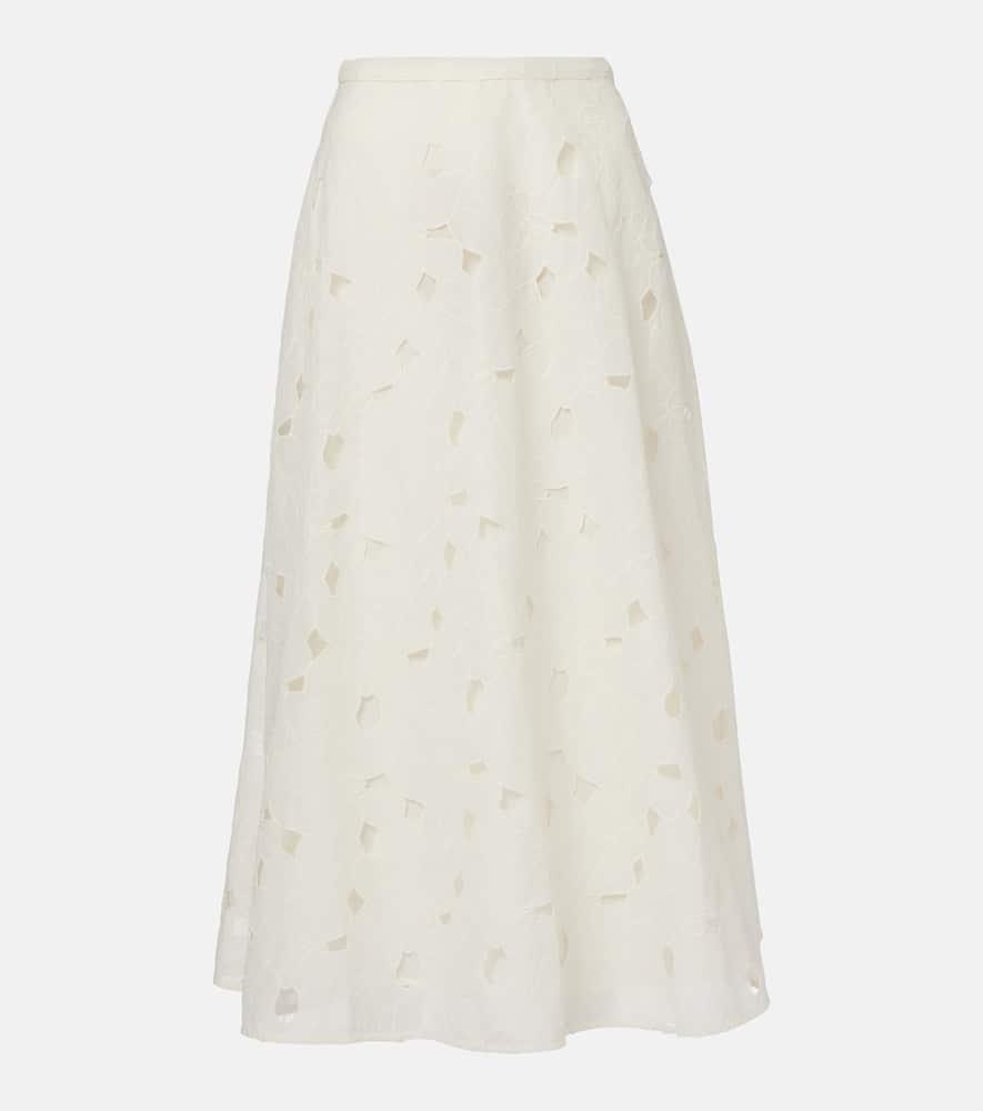 ulla johnson caro cotton organdy maxi skirt