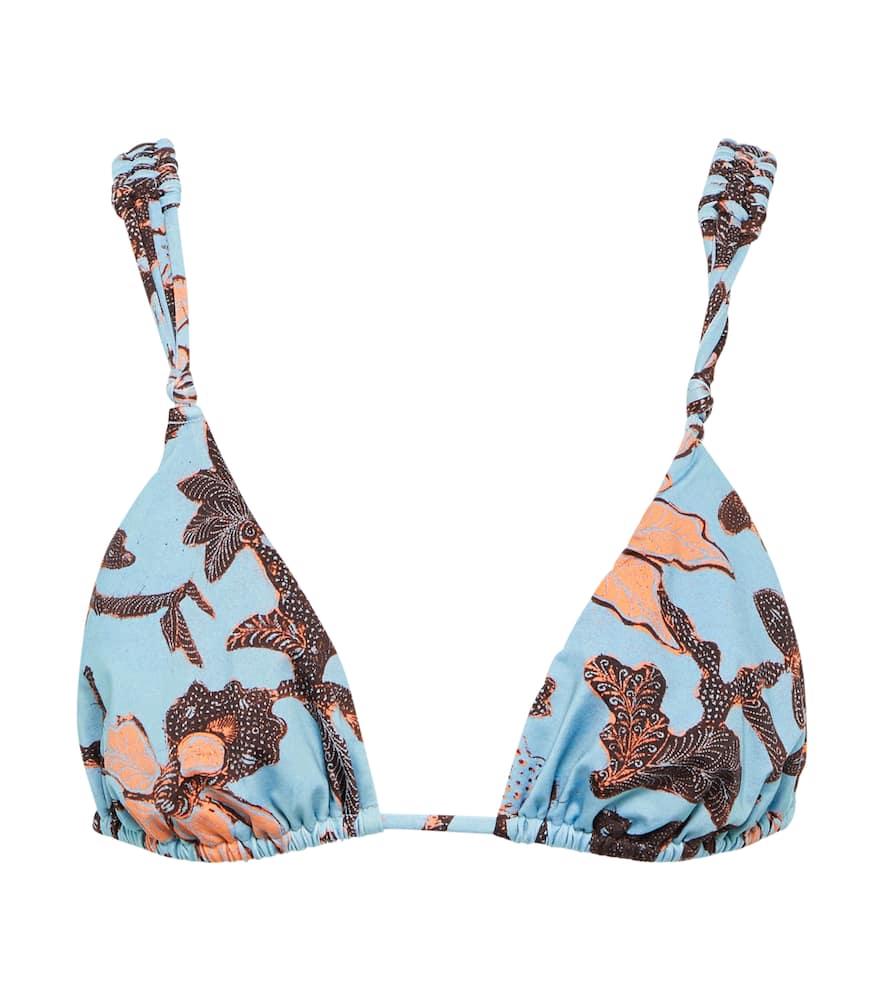 ulla johnson catalina floral bikini top