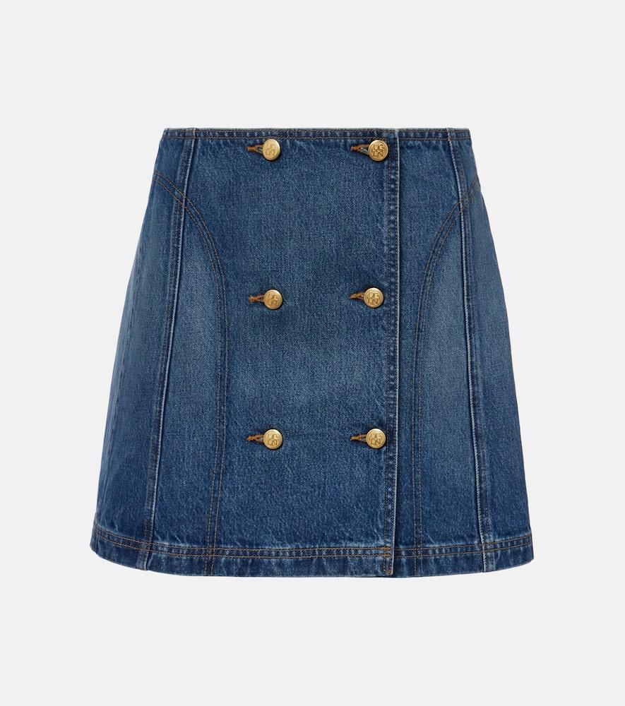 ulla johnson clara denim miniskirt