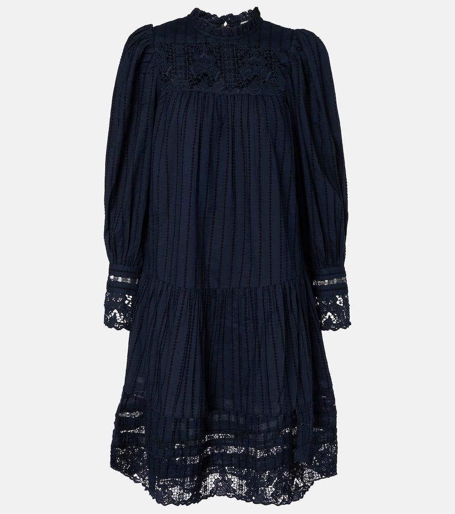 ulla johnson lace and cotton minidress