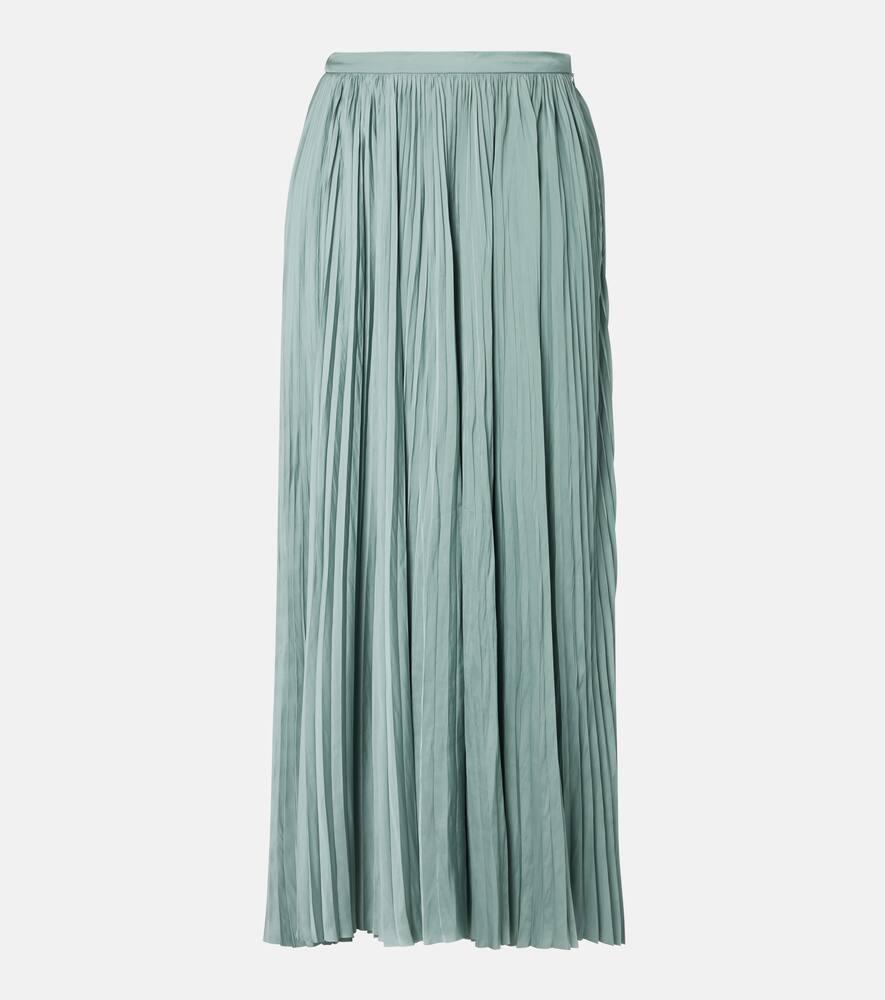 ulla johnson lulu satin plissé maxi skirt