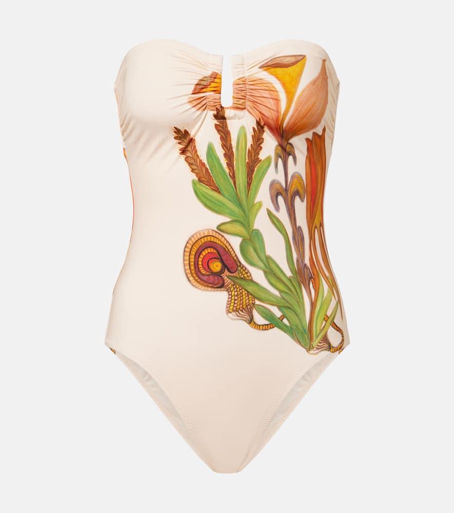 ulla johnson monterey maillot floral swimsuit