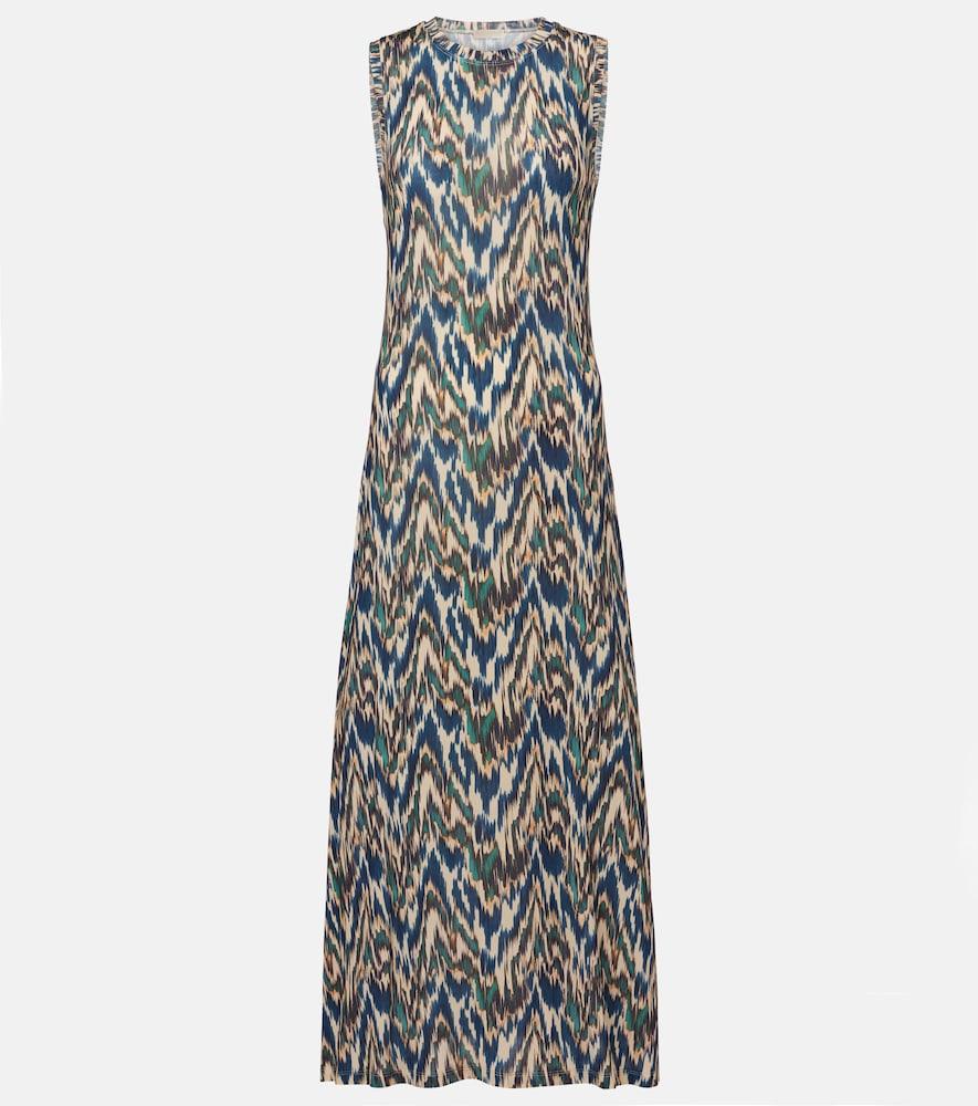 ulla johnson orla printed jersey midi dress
