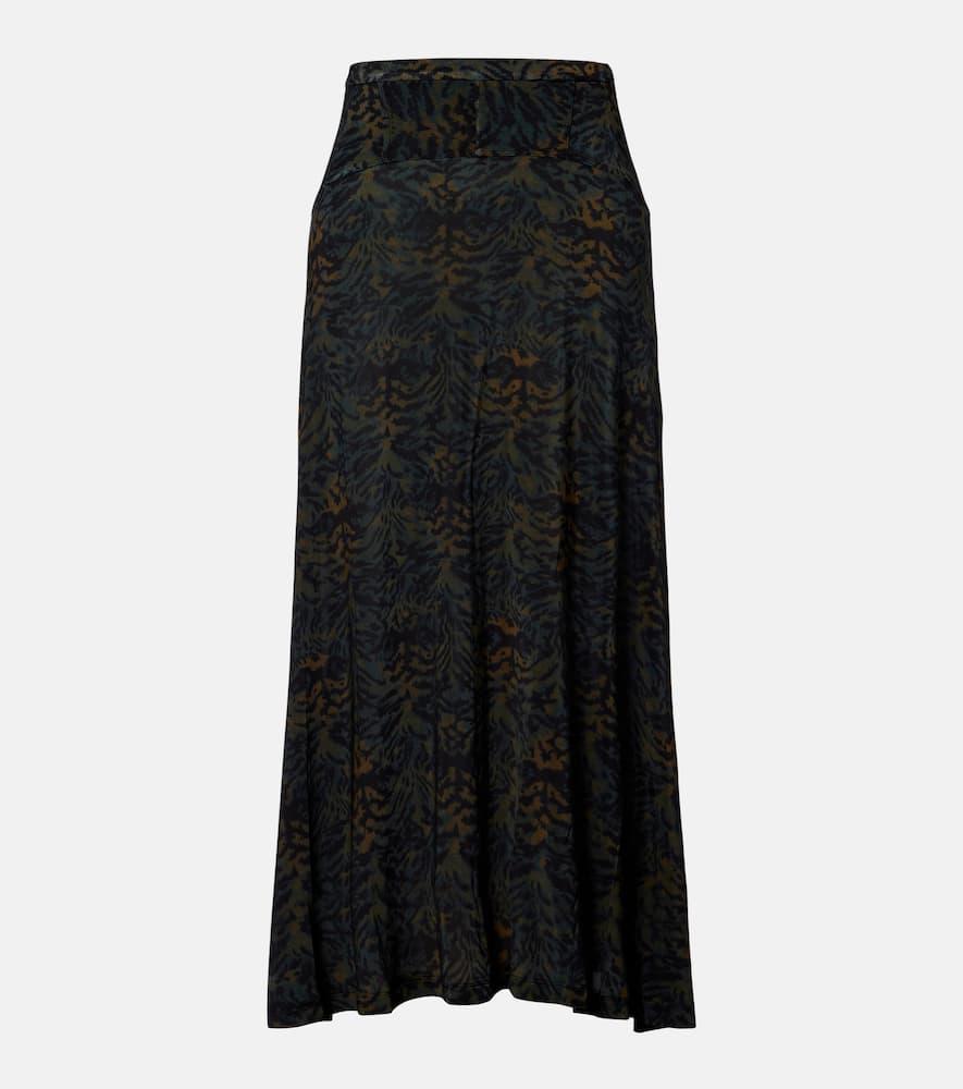 ulla johnson paola printed jersey maxi skirt