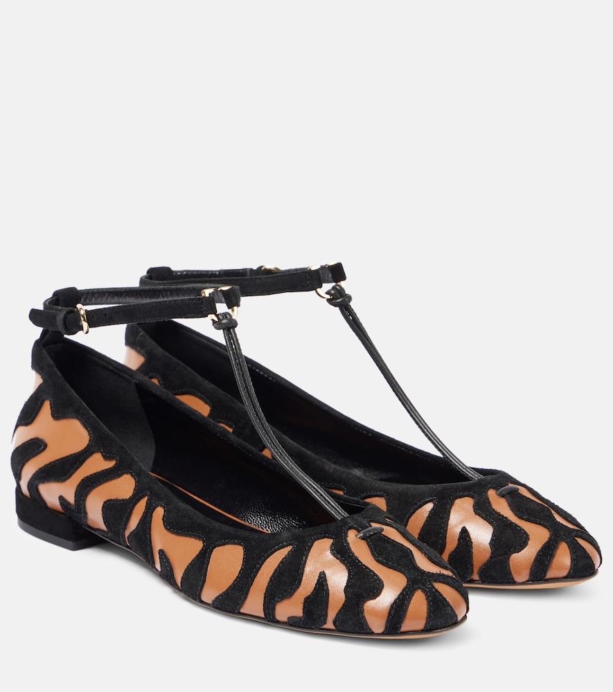 ulla johnson polline animal print leather ballet flats