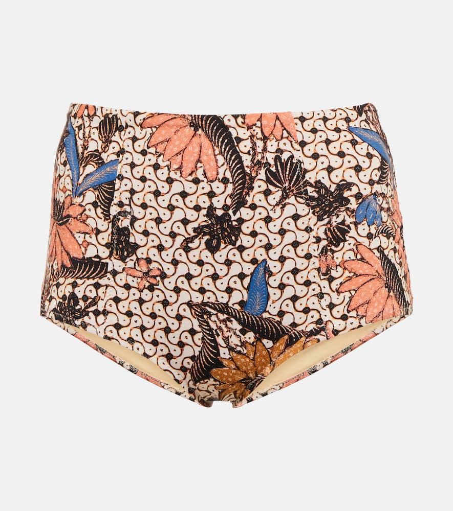ulla johnson porto printed bikini bottoms