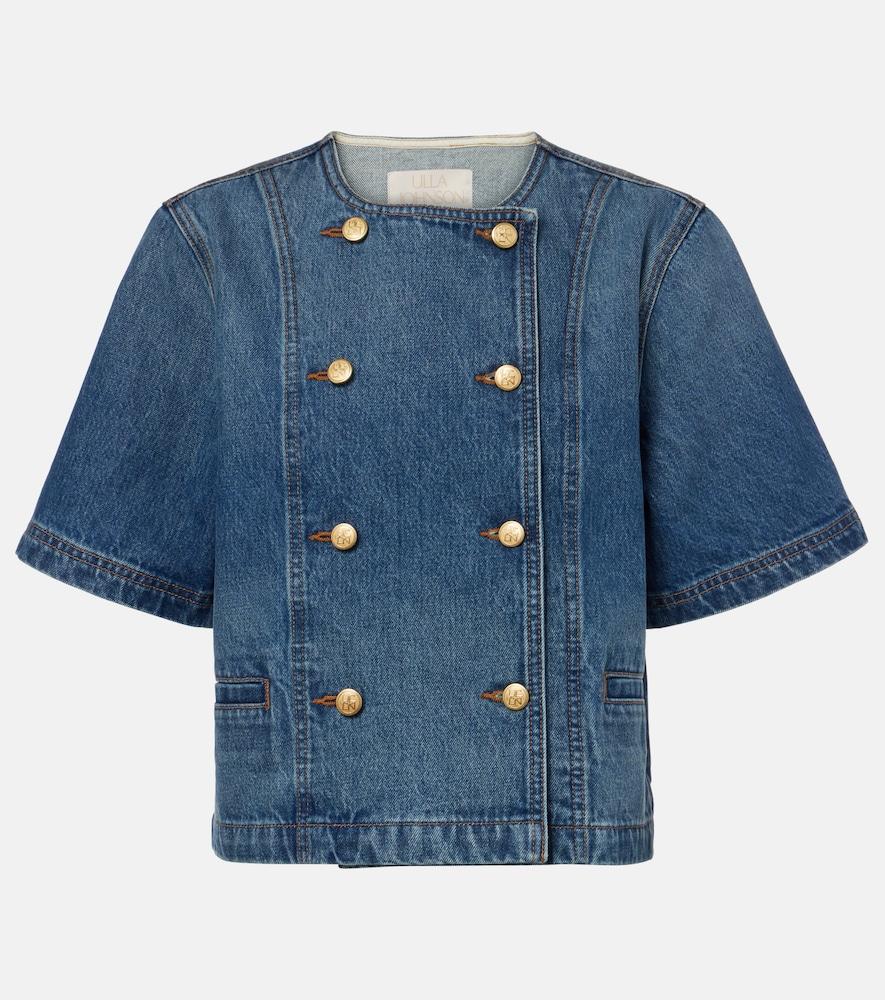 ulla johnson serge denim top