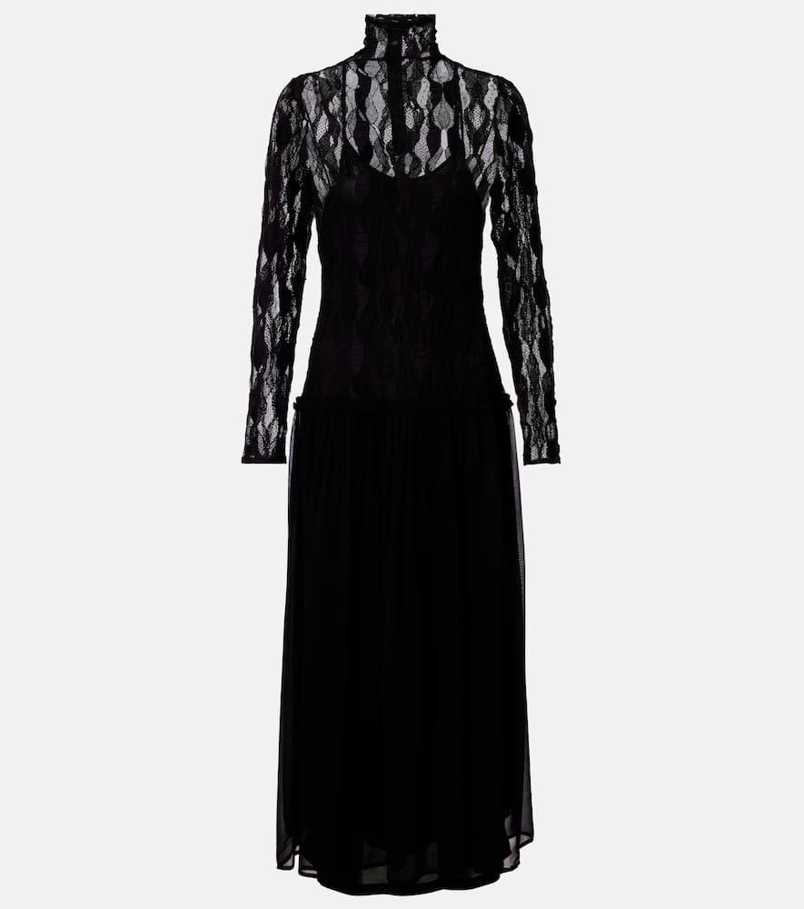 ulla johnson sybil lace and chiffon maxi dress