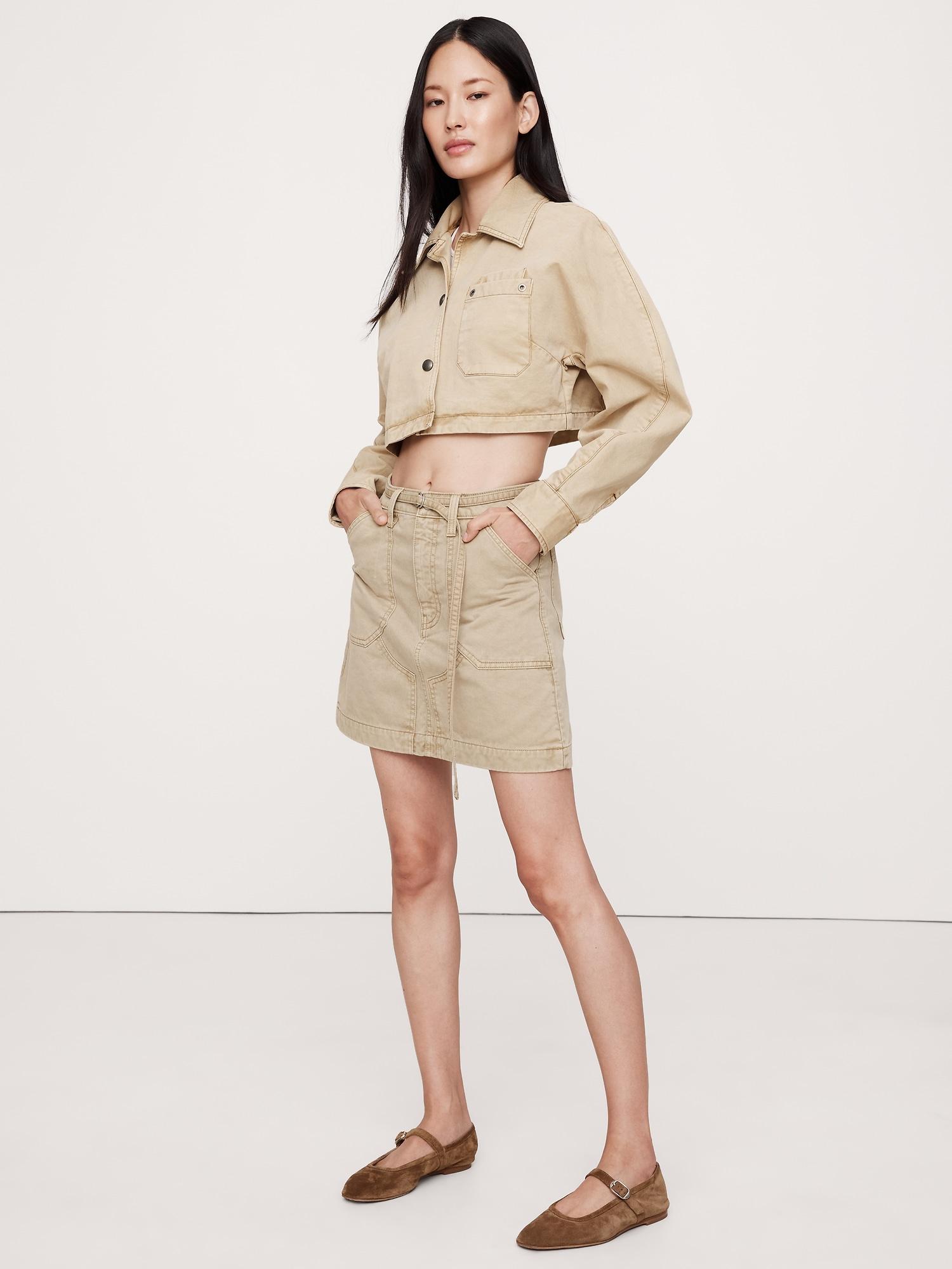 ultra-cropped cotton jacket