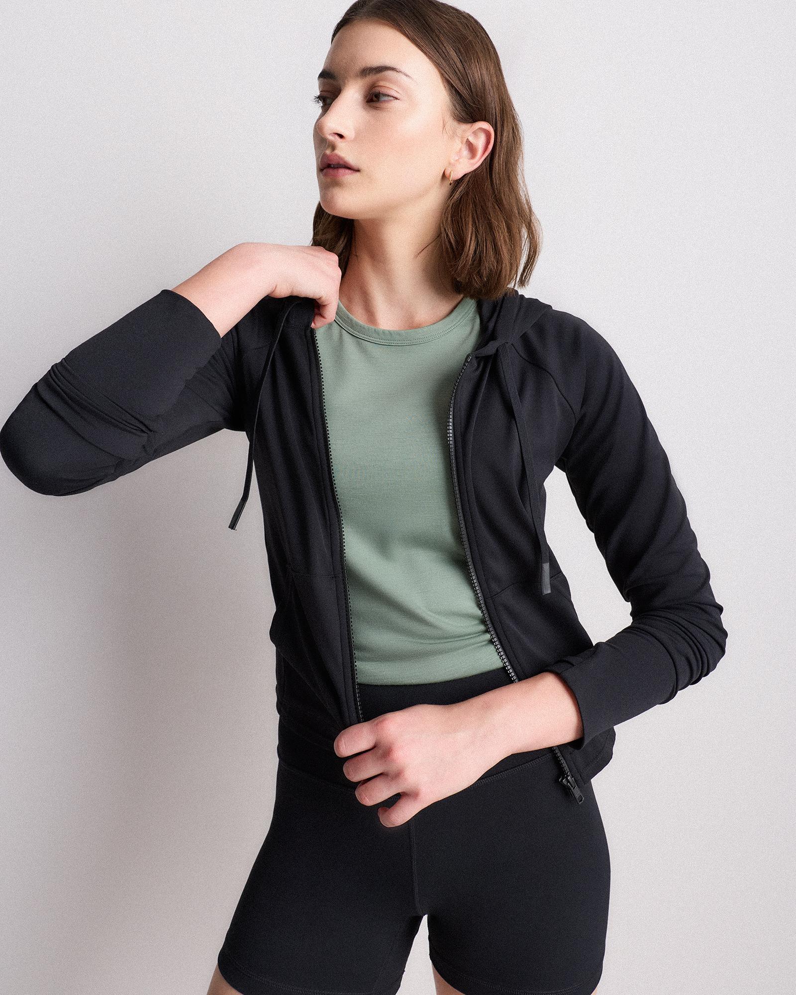 ultra-form hooded crop jacket